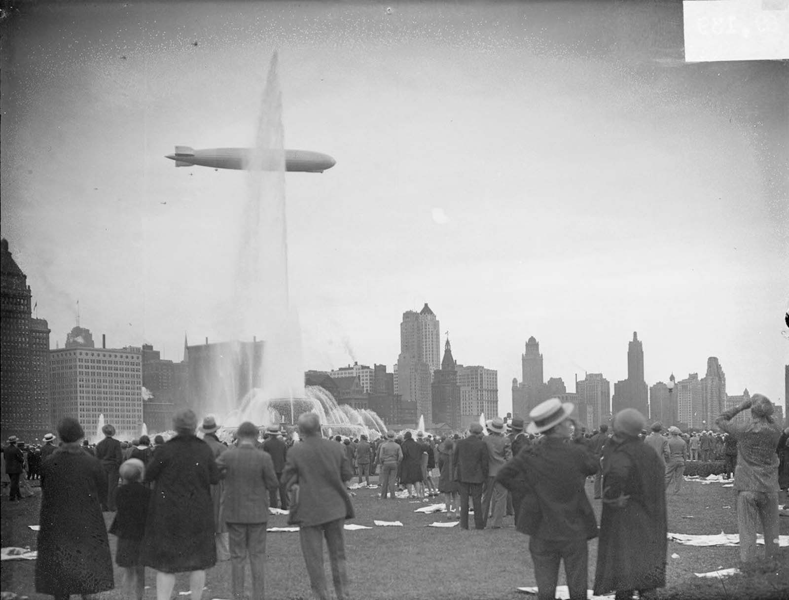 graf zeppelin airship photographs chicago