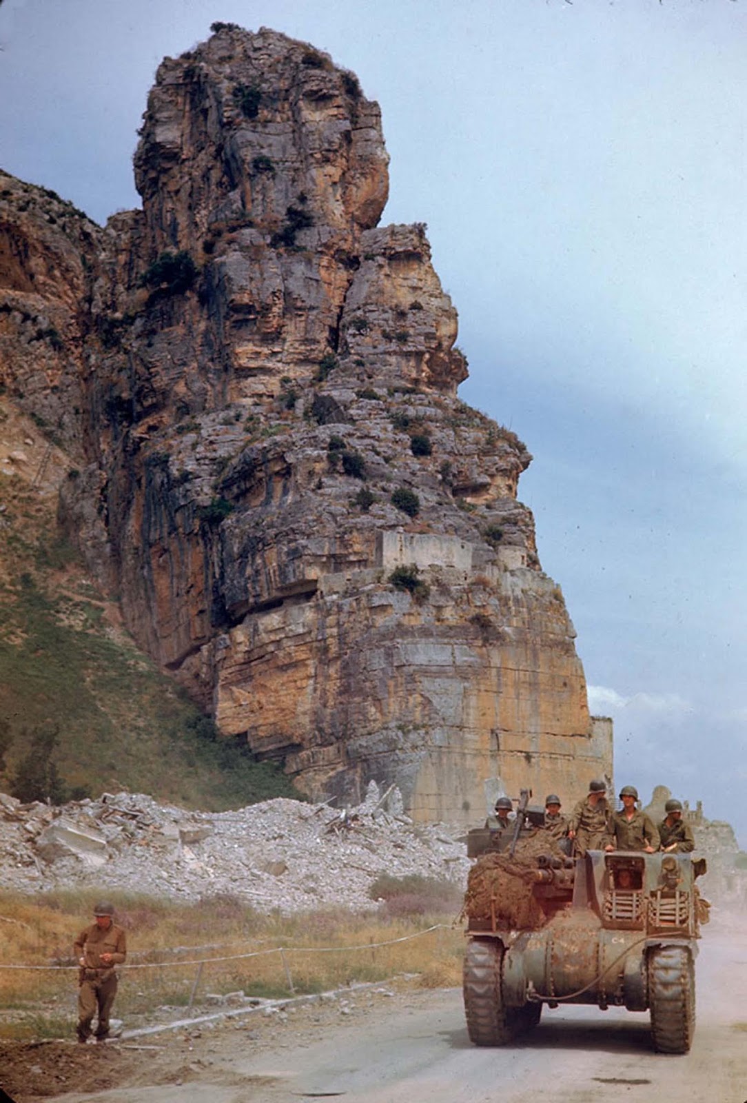 American armor moved up the Appian Way during the drive towards Rome.
