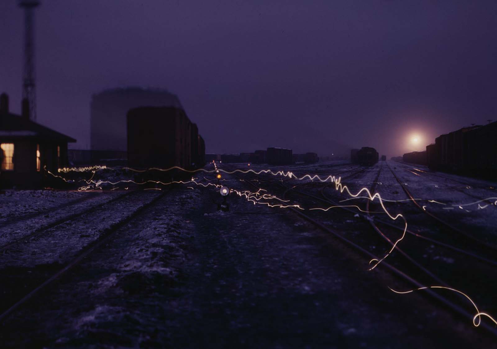 chicago rail yards color vintage photographs