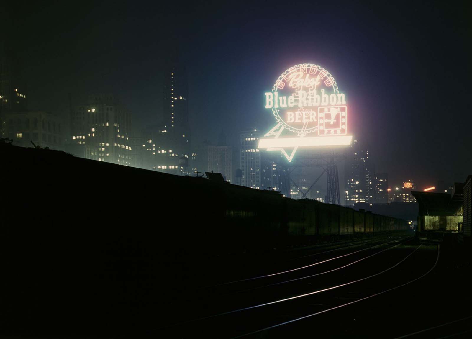 chicago rail yards color vintage photographs