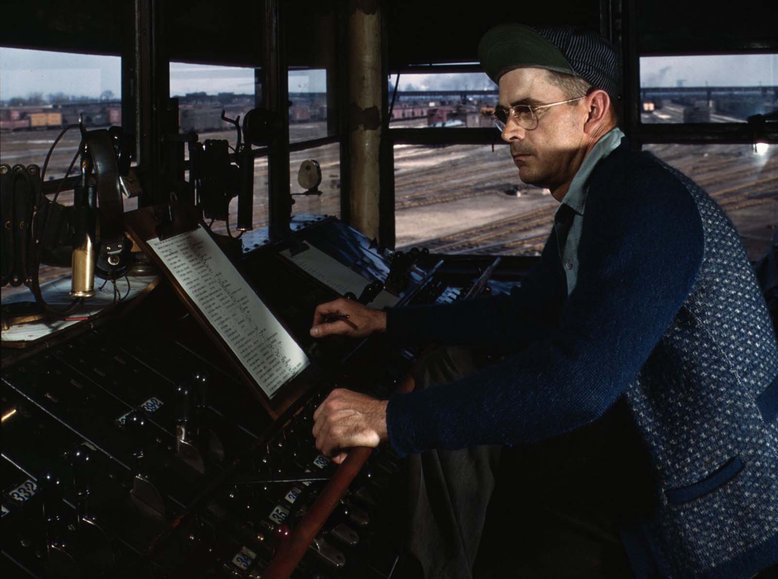 chicago rail yards color vintage photographs