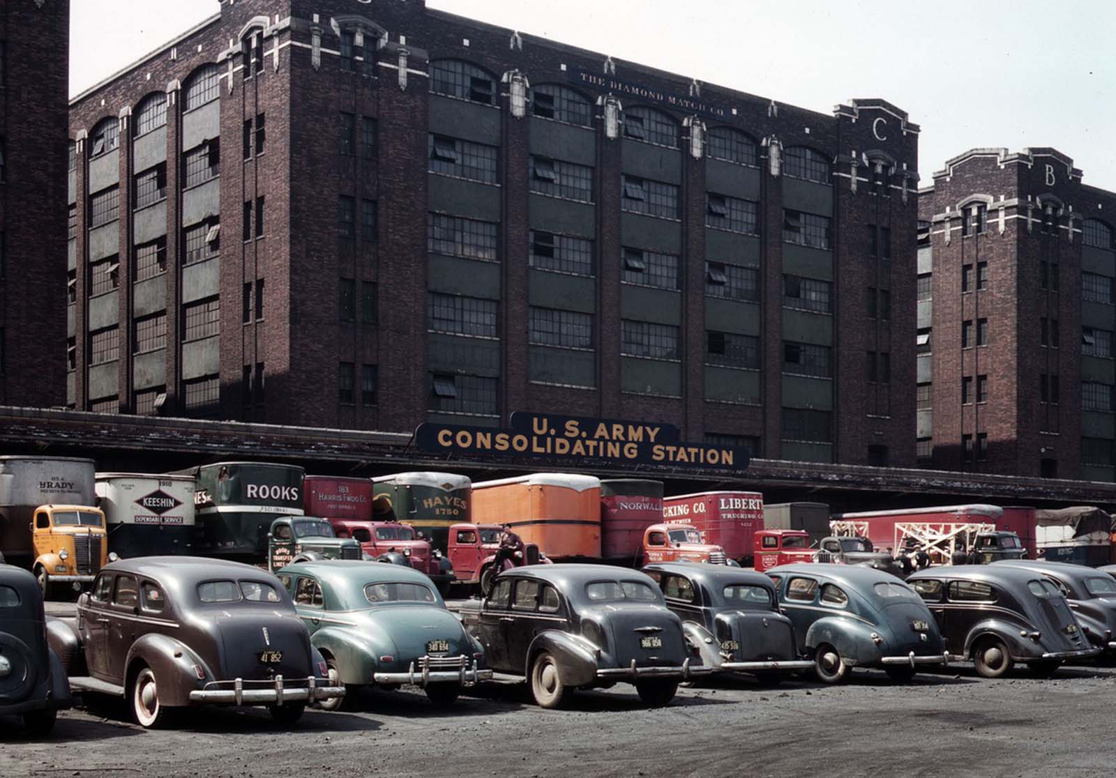 chicago rail yards color vintage photographs