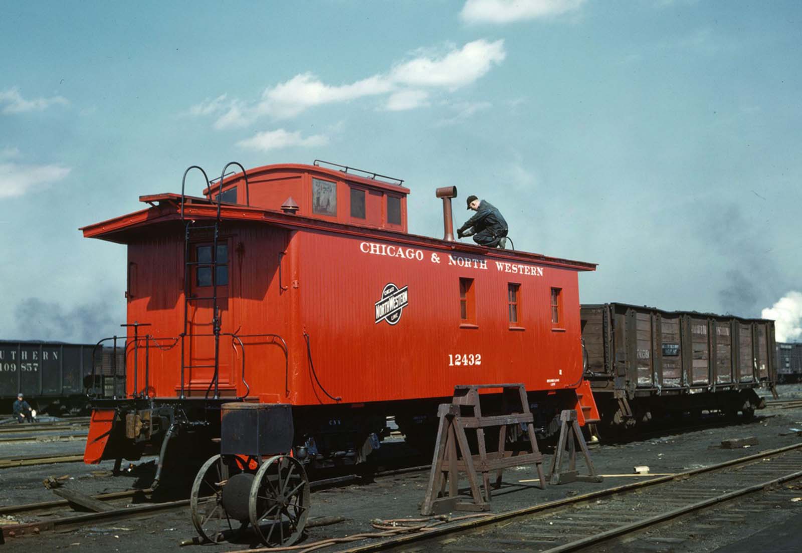 chicago rail yards color vintage photographs