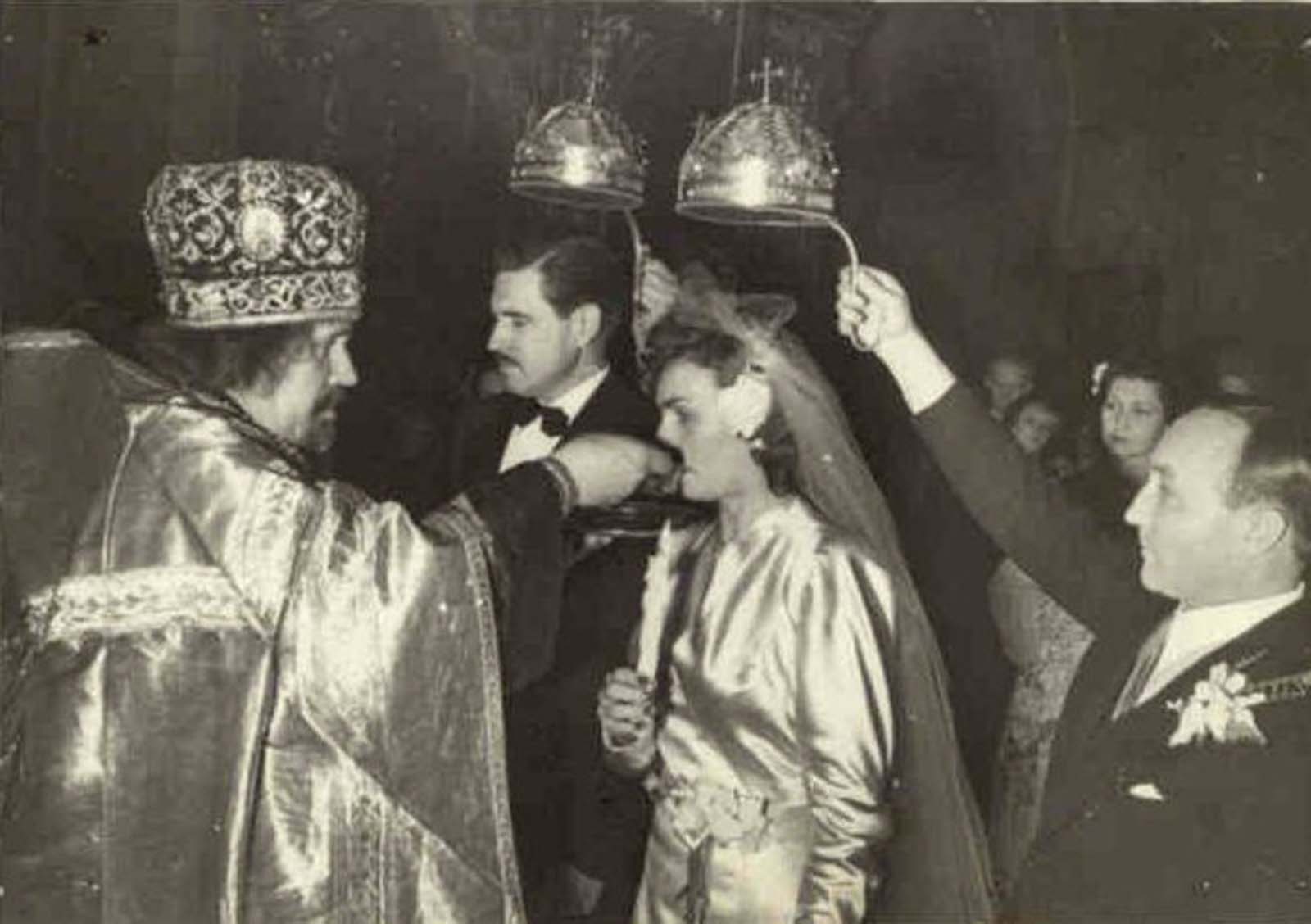 In February 1946, they married, in the first church service between a foreigner and a Russian since the Revolution.