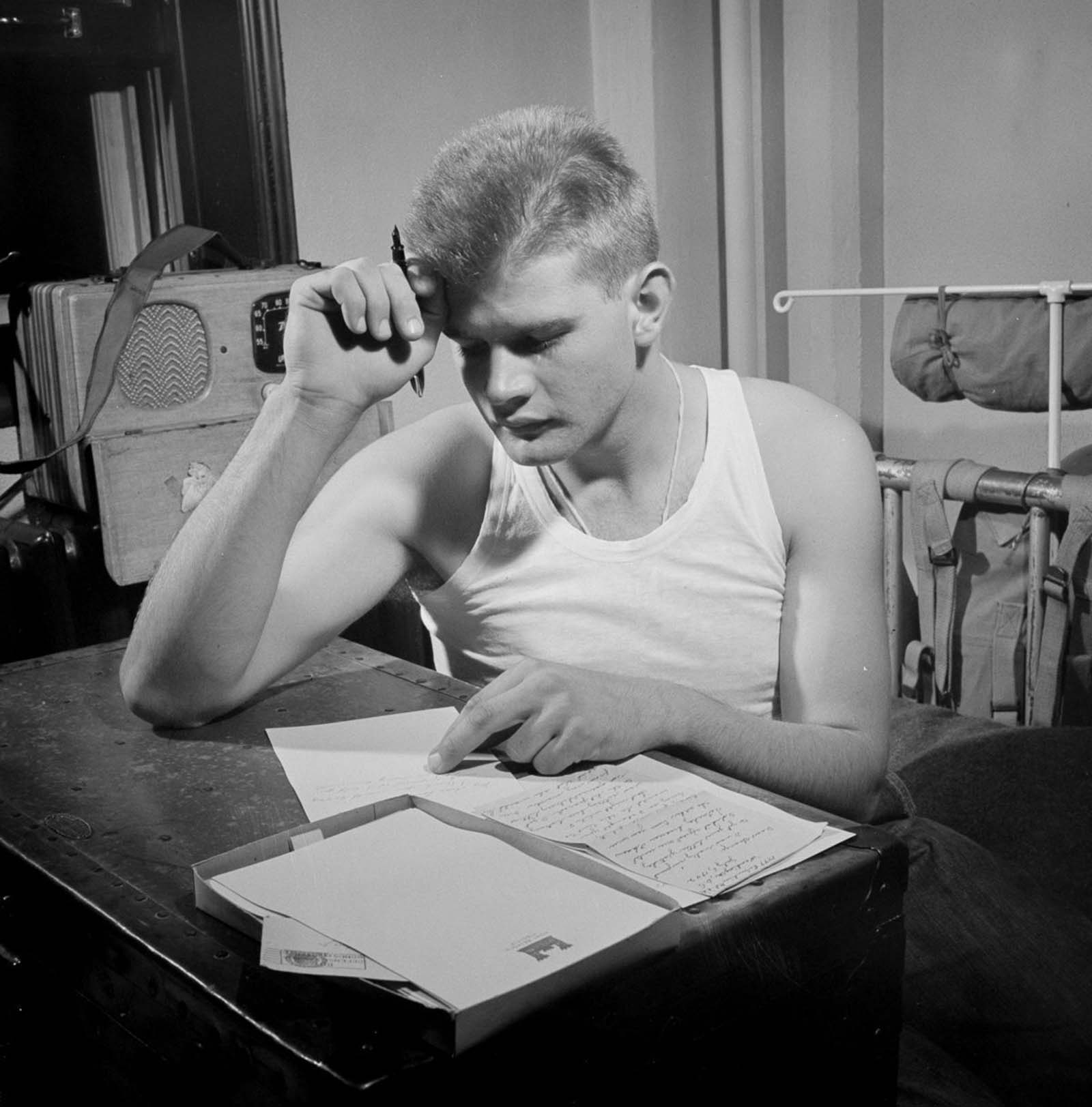 Training of new recruits photographs world war 2 George Camblair