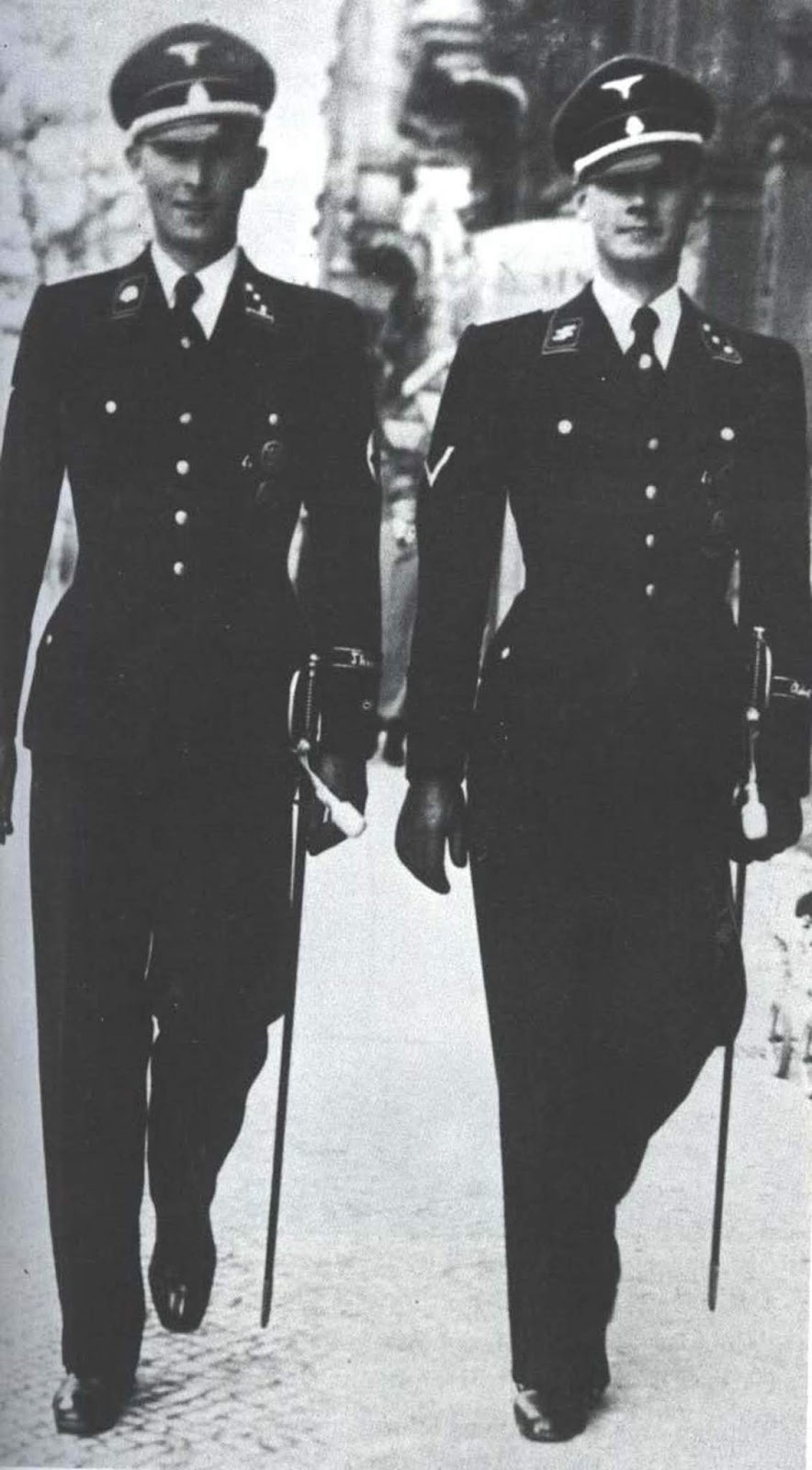 Some very spiffy SS men in their Hugo Boss suits.