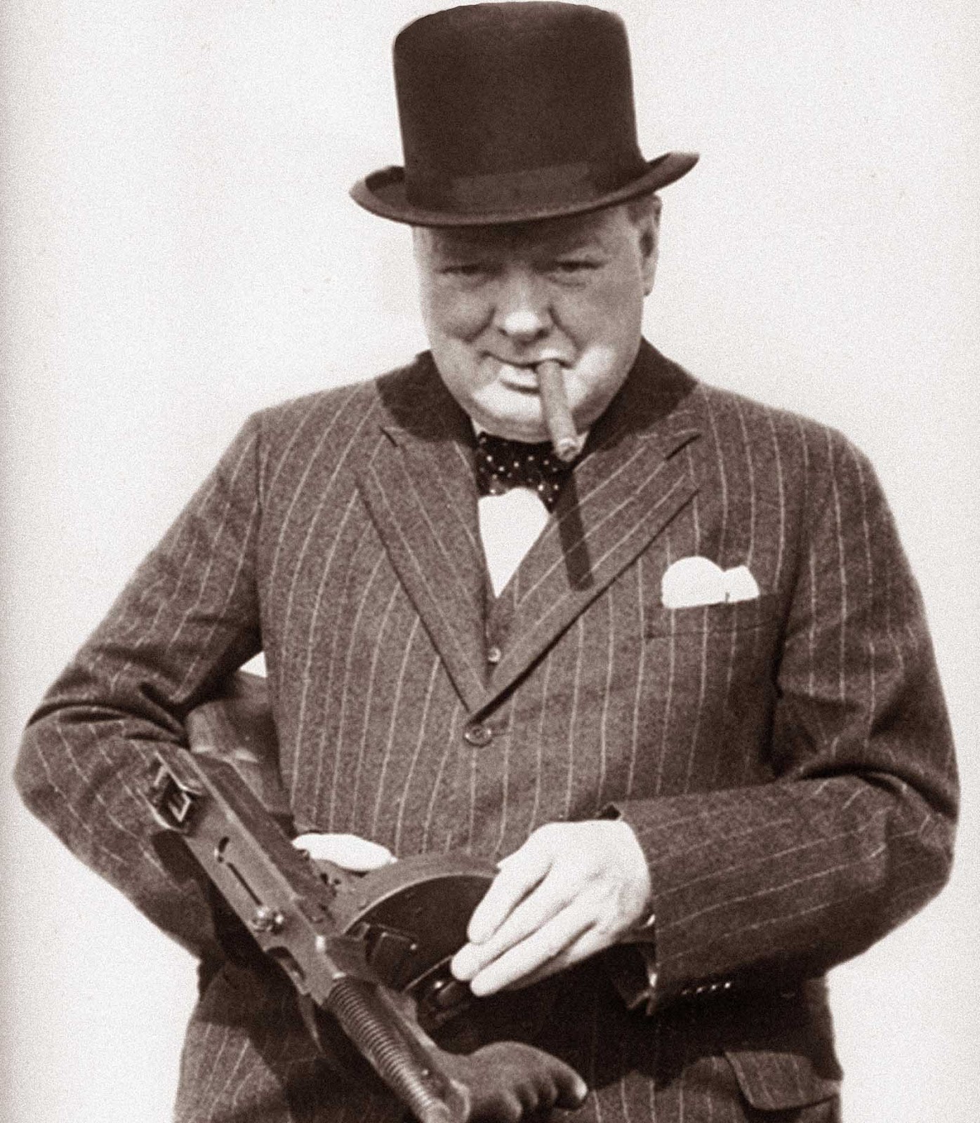  And he could handle a tommy gun, too. More about this picture on this article. 