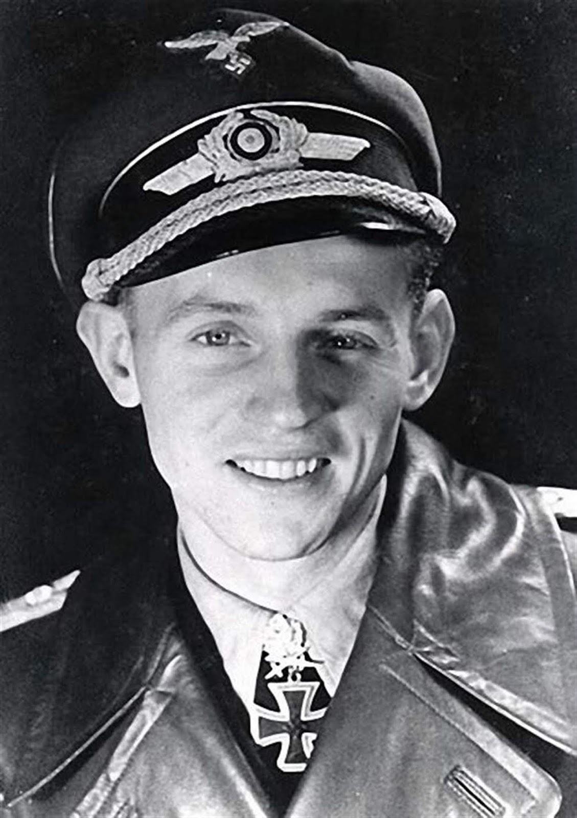 This is Erich Hartmann. Maybe the greatest Luftwaffe pilot of them all. Maybe you can tell from this shot why they called him 