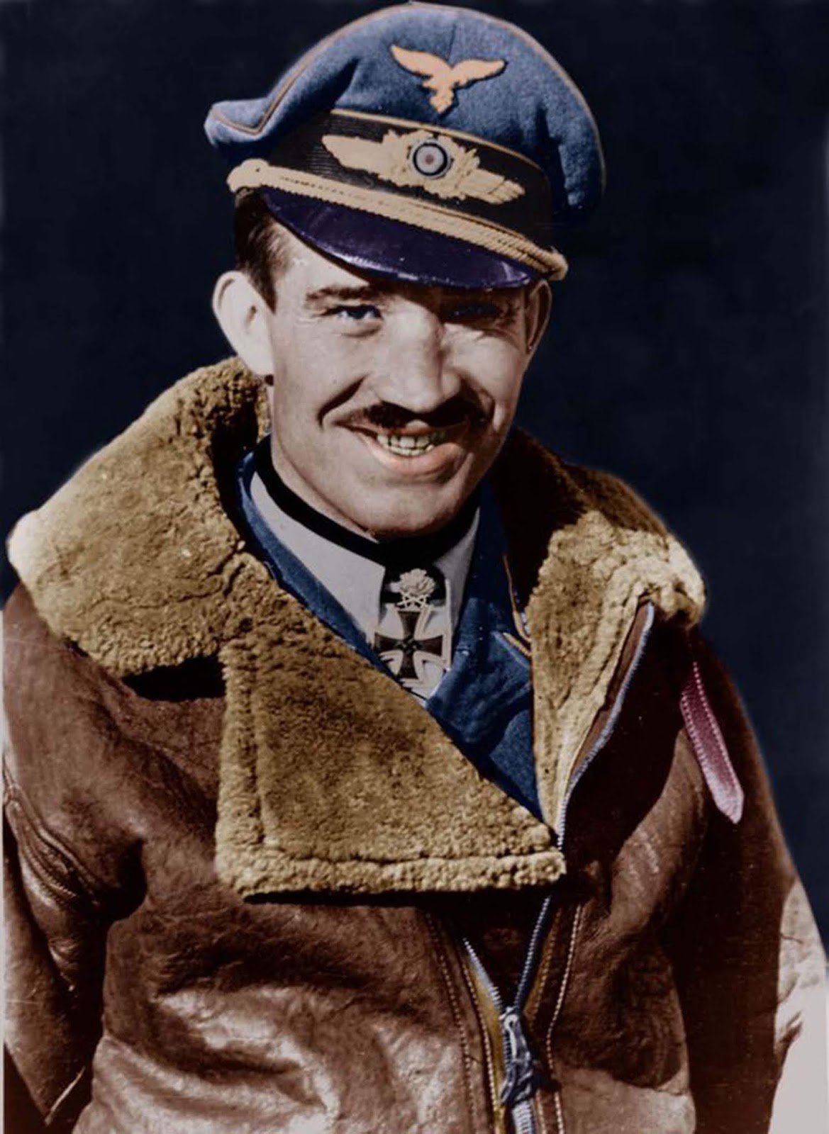Adolf Galland looks so awesome in his bomber jacket - and that goofy grin shows why he was dynamite with the ladies, too.