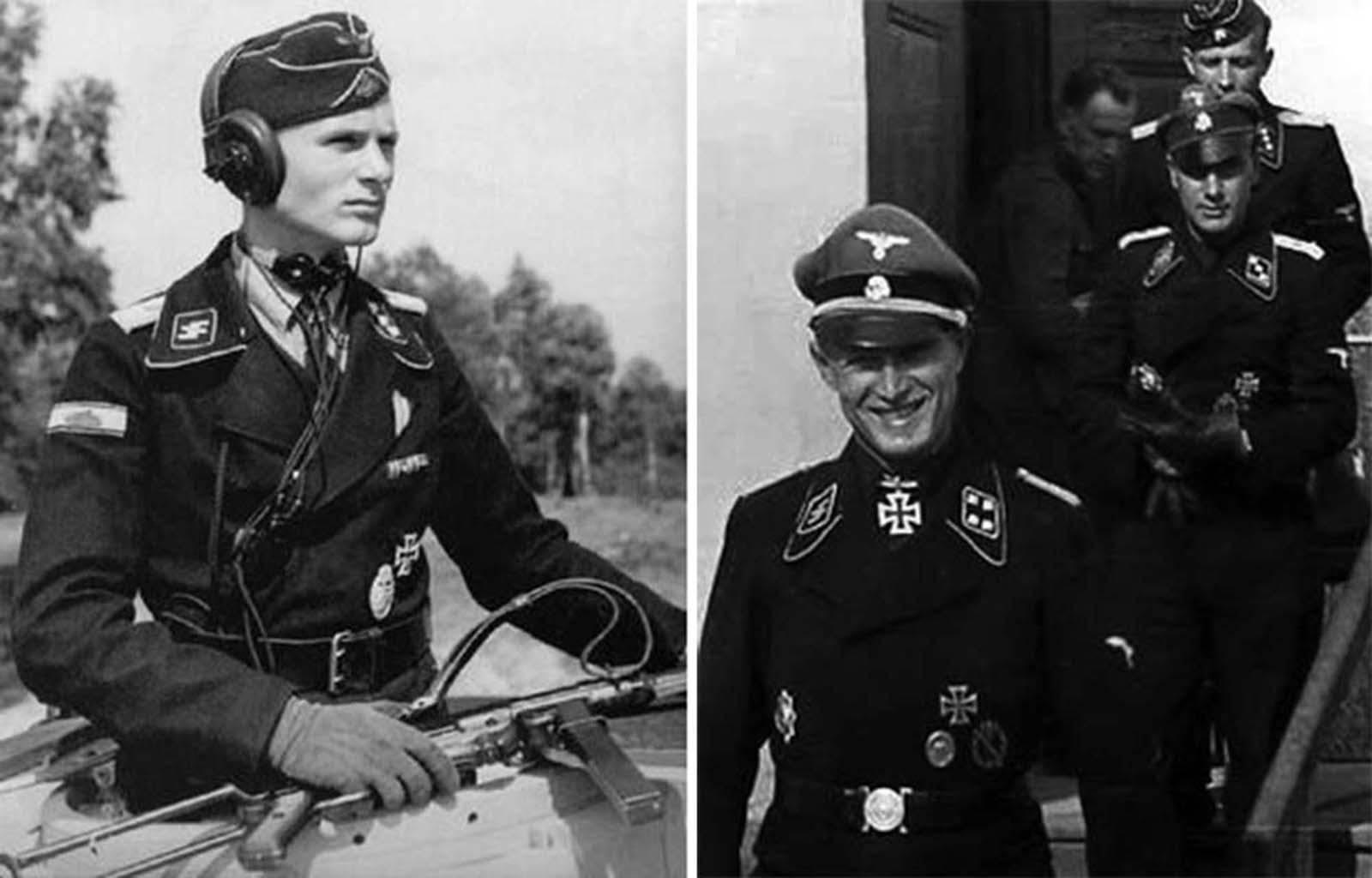 (Left) This obviously was a propaganda shot. However, it’s a well done propaganda picture. (Right) Three tankers showing why black is best.