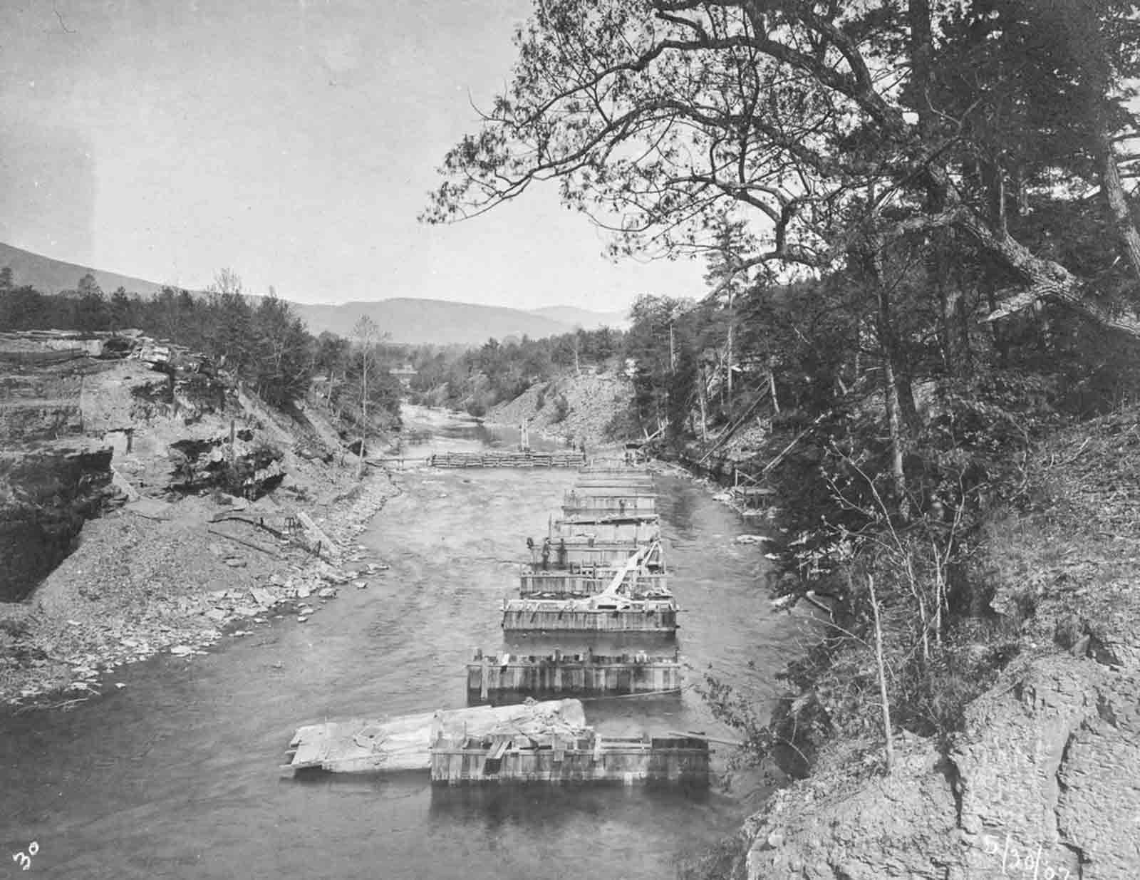 building new york water supply photographs
