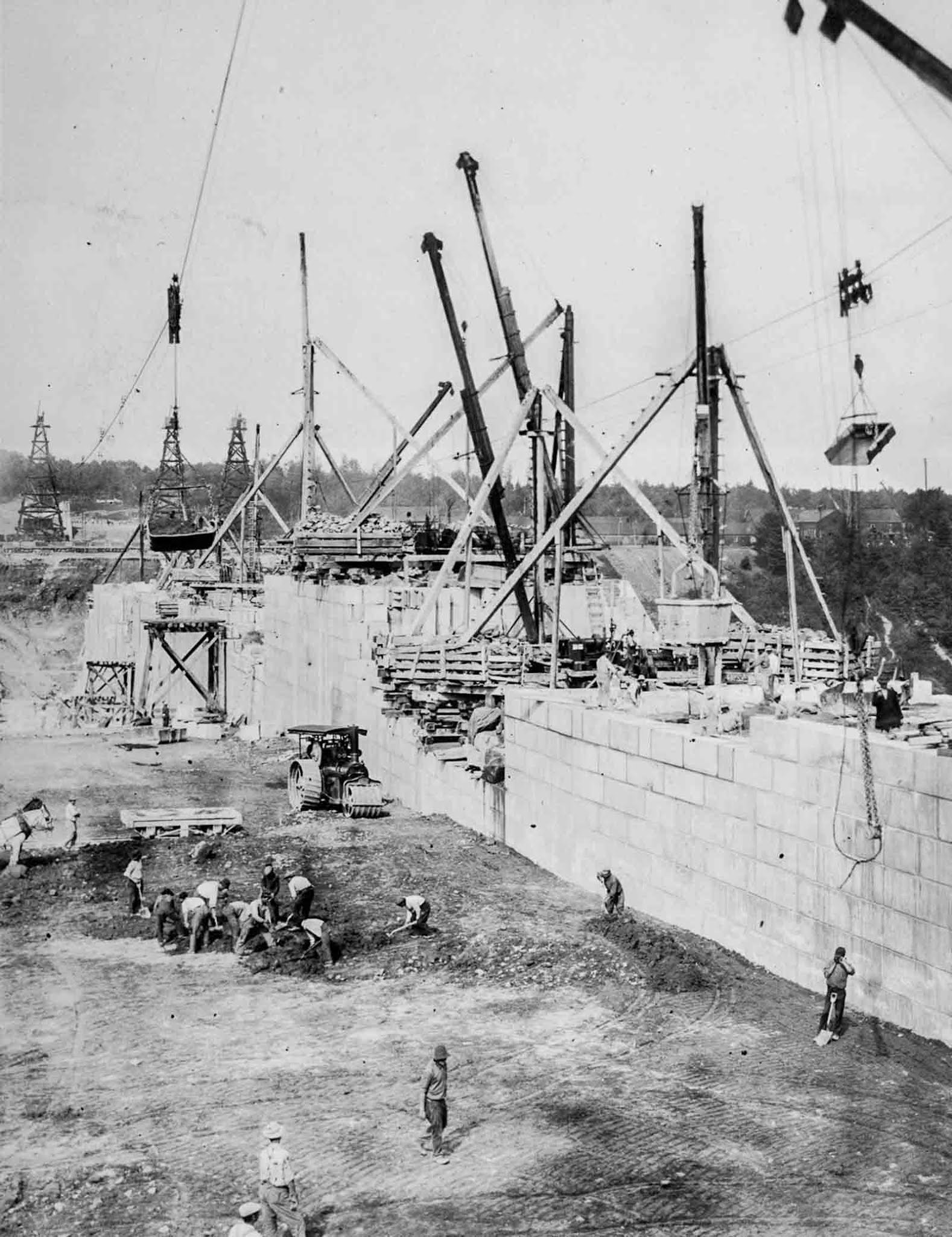building new york water supply photographs