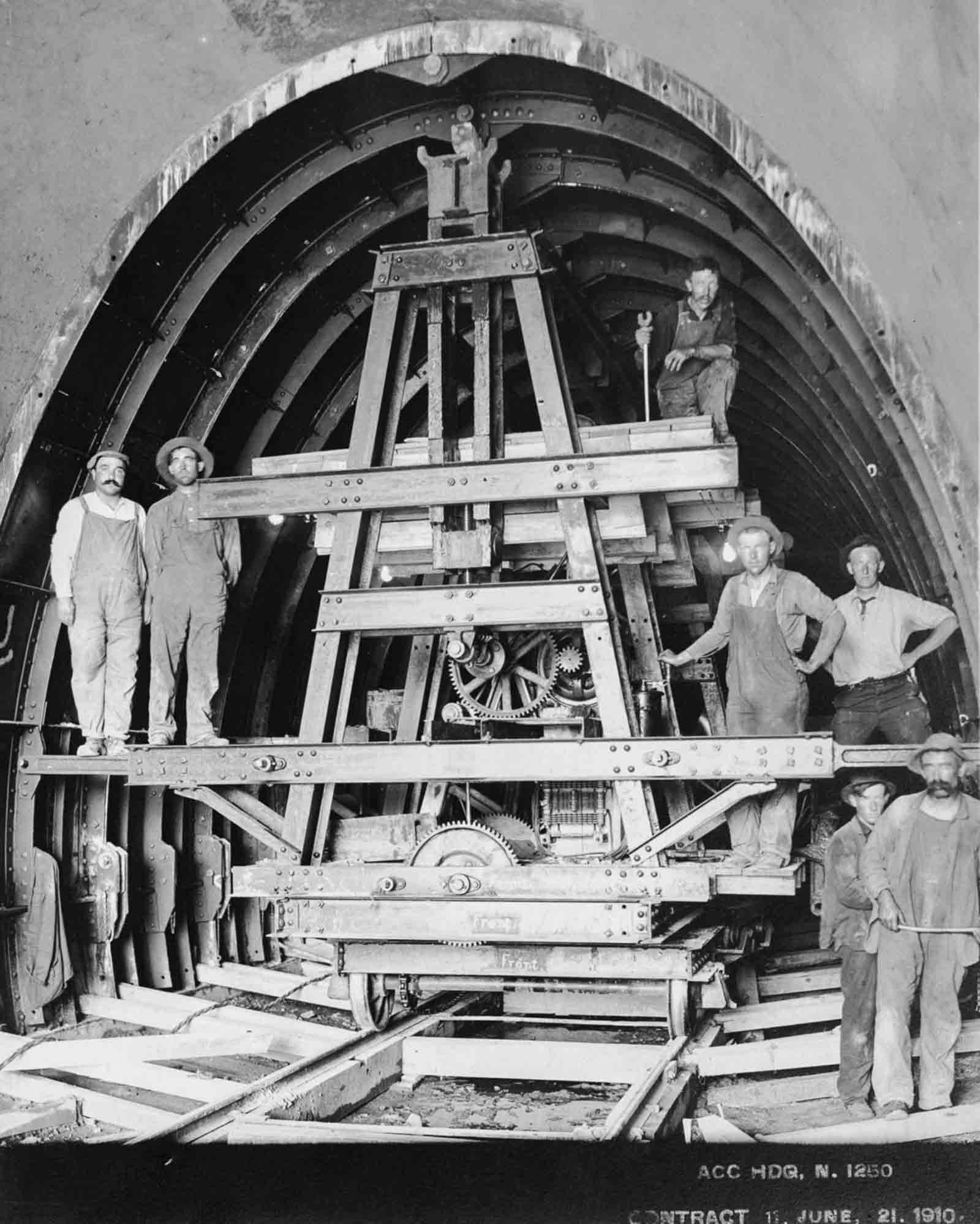 building new york water supply photographs