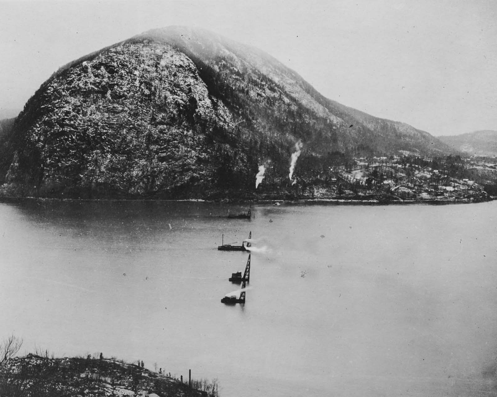 building new york water supply photographs