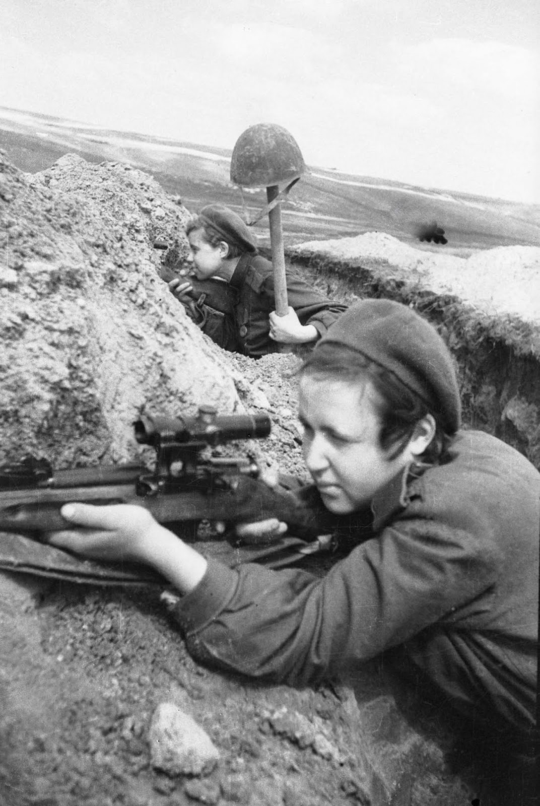 Recruits in training grounds. 1943.