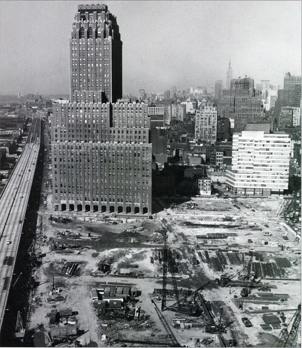 twin towers construction photographs