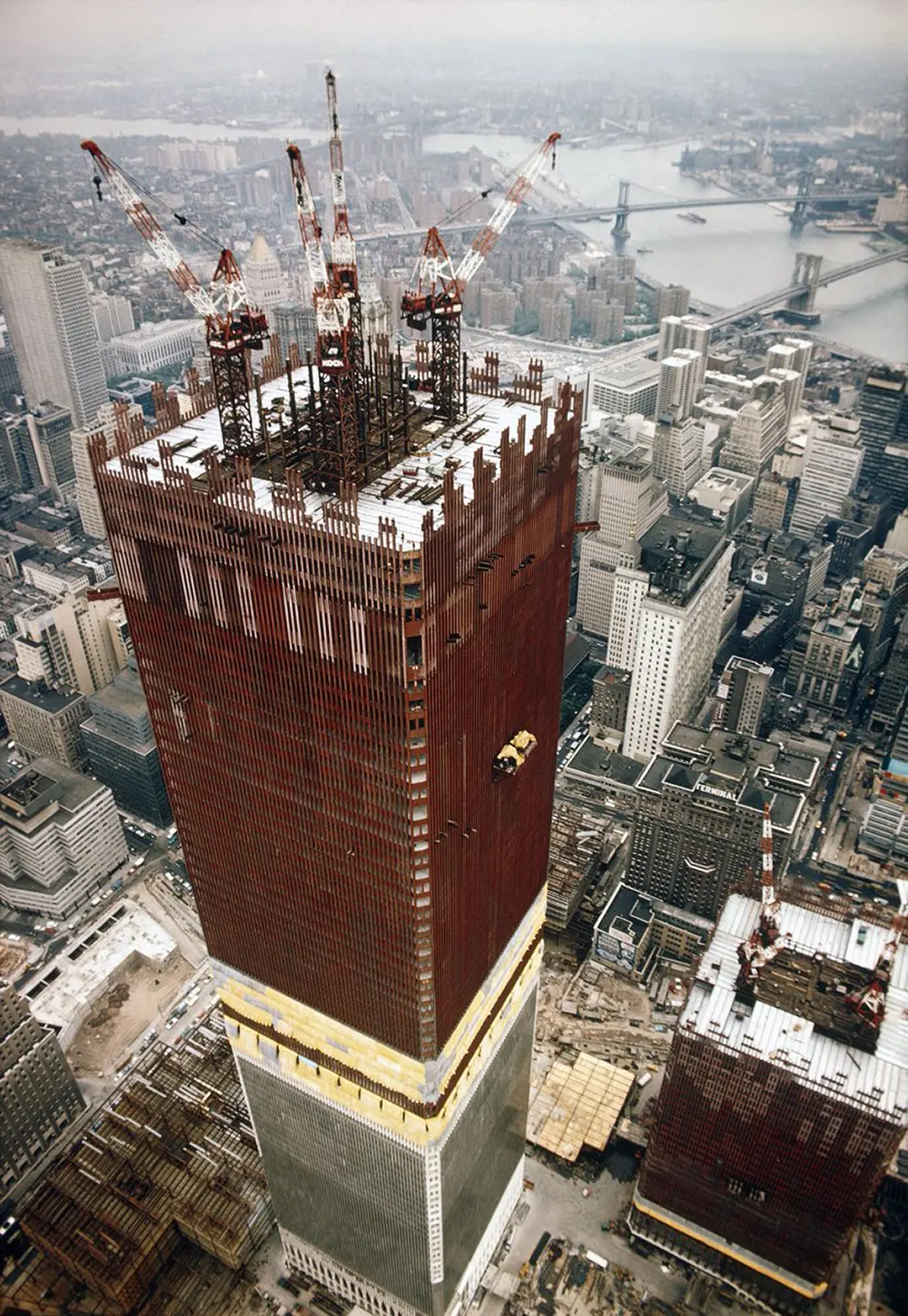 twin towers construction photographs