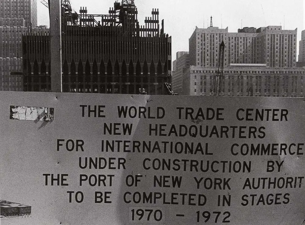 twin towers construction photographs