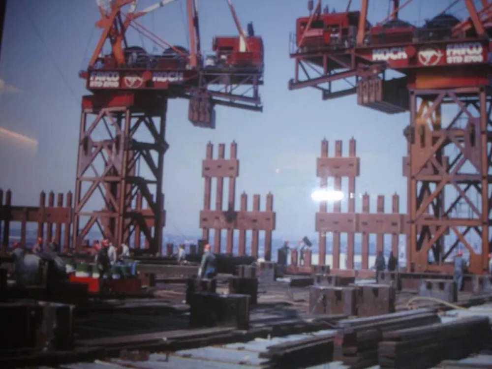 twin towers construction photographs