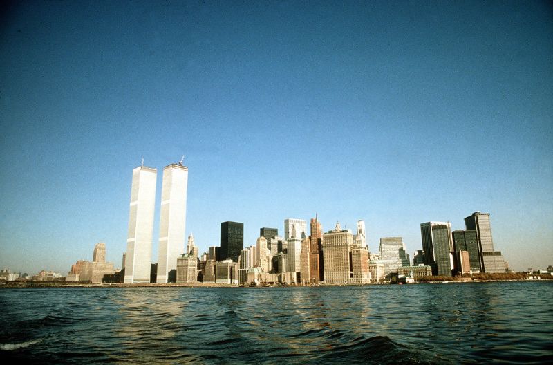 twin towers construction photographs