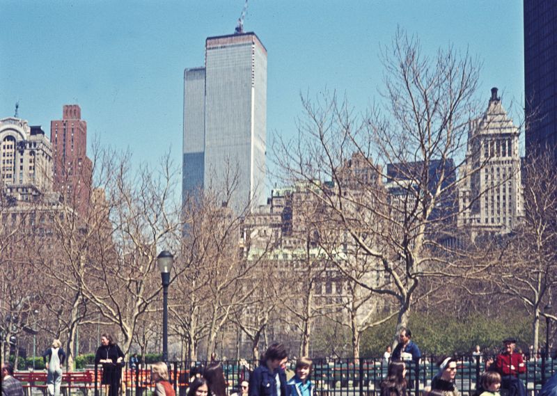 twin towers construction photographs