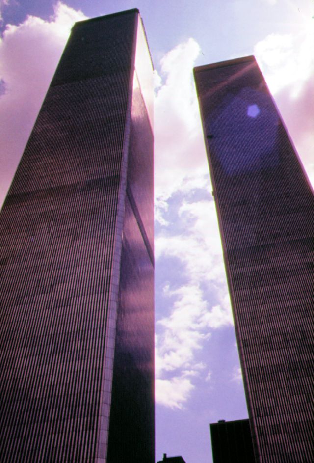 twin towers construction photographs