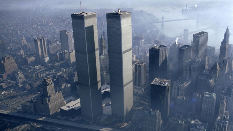 twin towers construction photographs