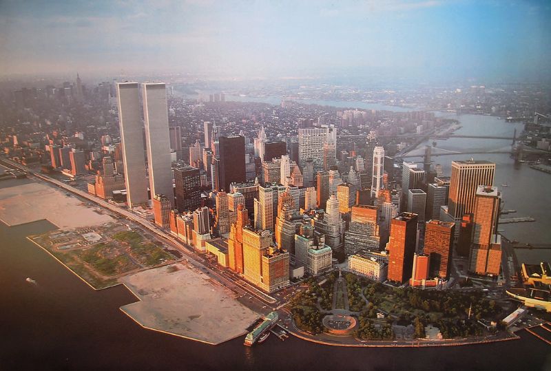 twin towers construction photographs