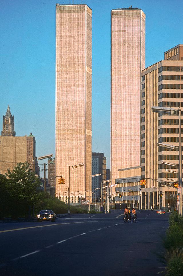 twin towers construction photographs