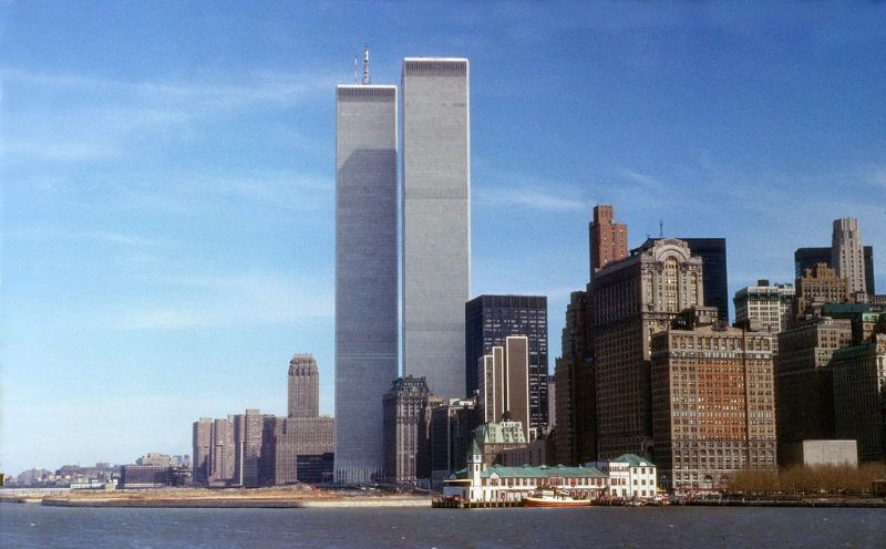 twin towers construction photographs