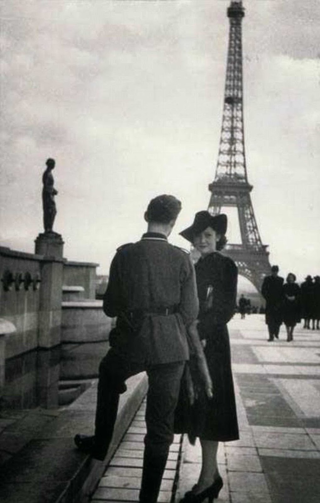 This Frenchwoman does not look like she is suffering, nor the ones in the background.