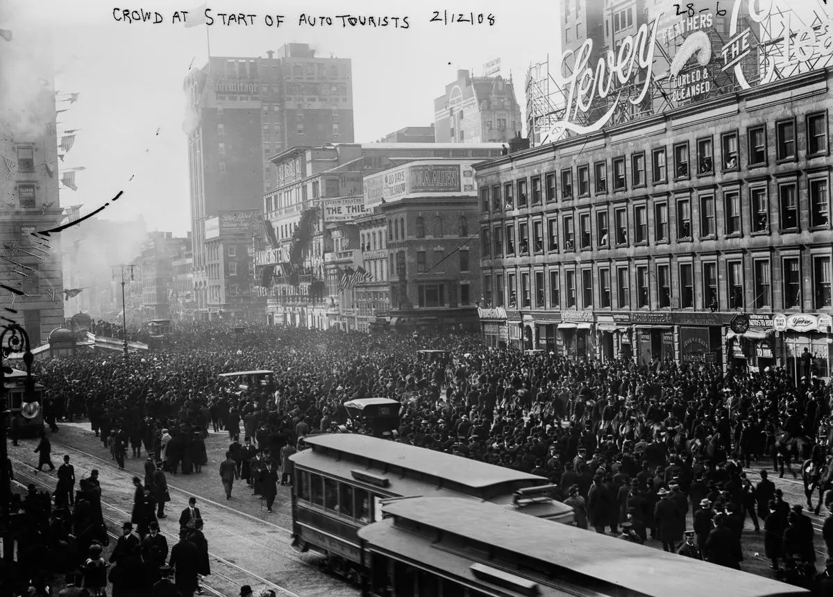 new york paris auto race photos 1908