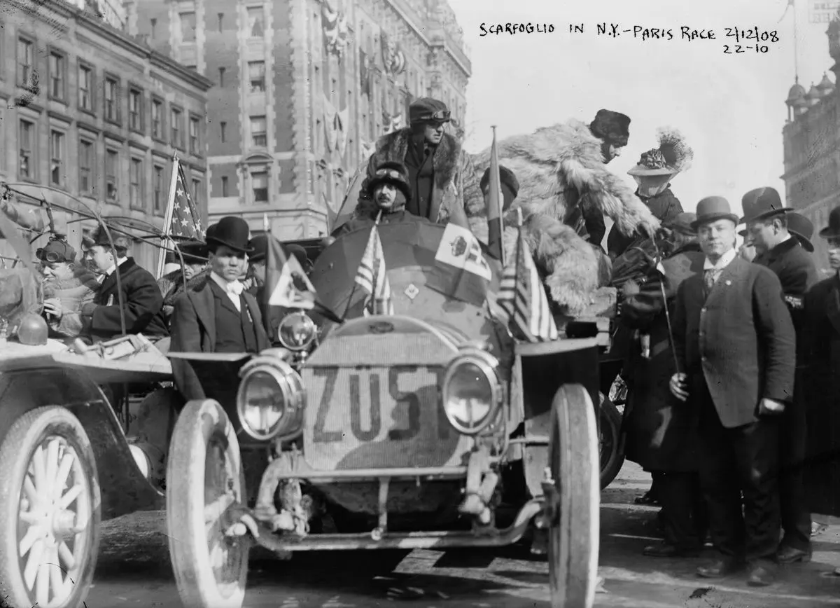 new york paris auto race photos 1908