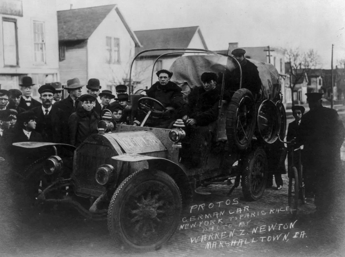 new york paris auto race photos 1908