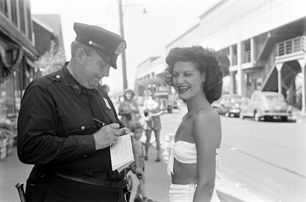 people being ticketed indecent exposure beach