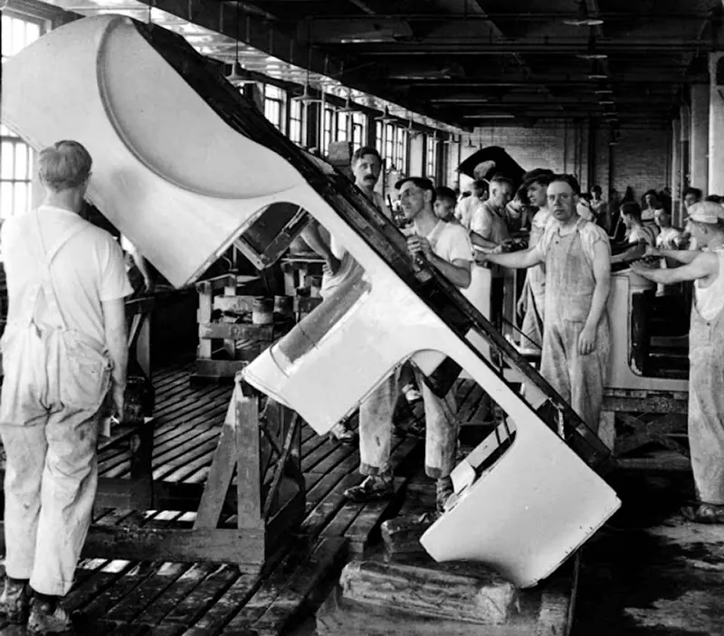 ford assembly lines vintage photos