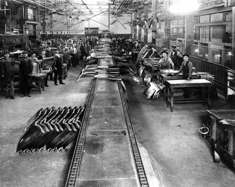 ford assembly lines vintage photos