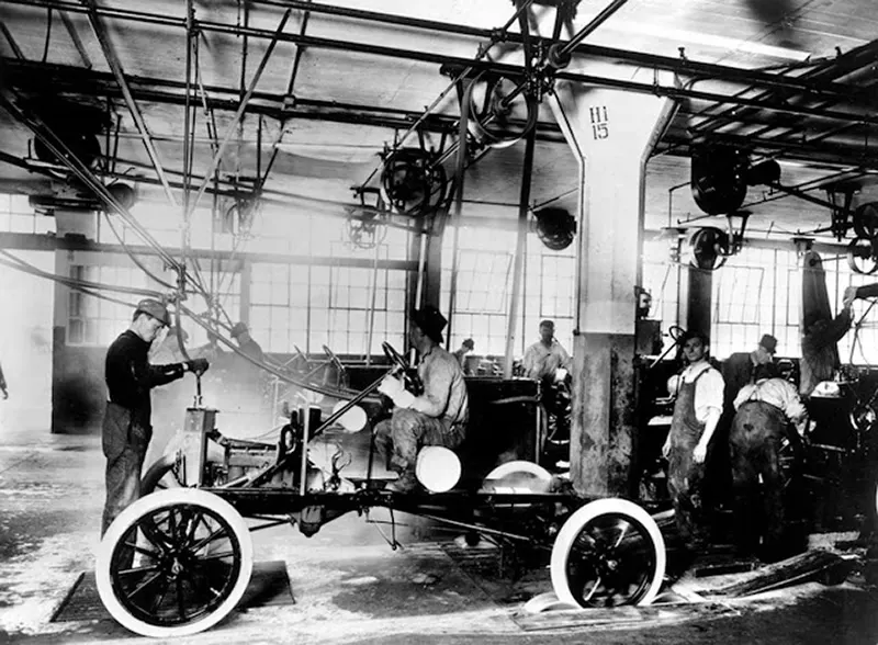 ford assembly lines vintage photos