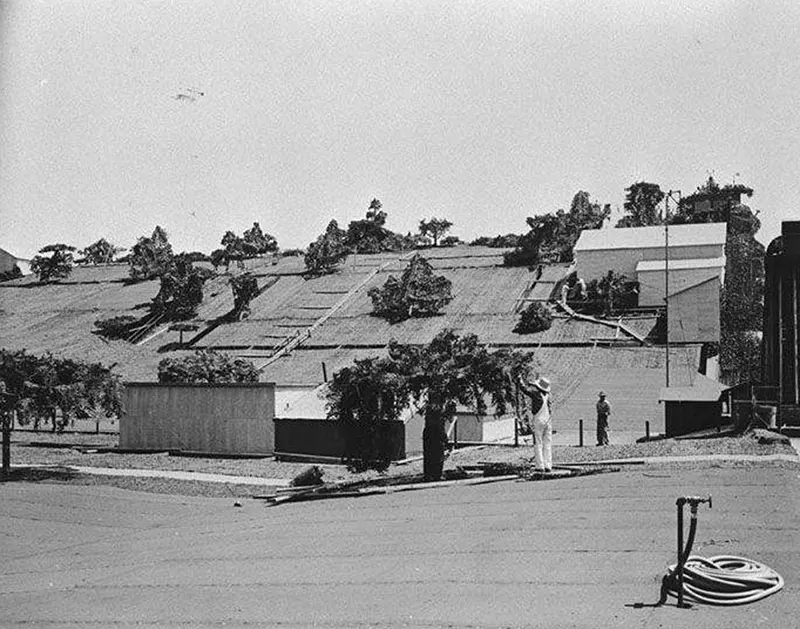 Boeing fake rooftop town