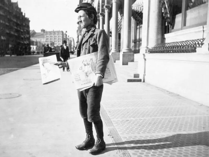 vintage street life new york city
