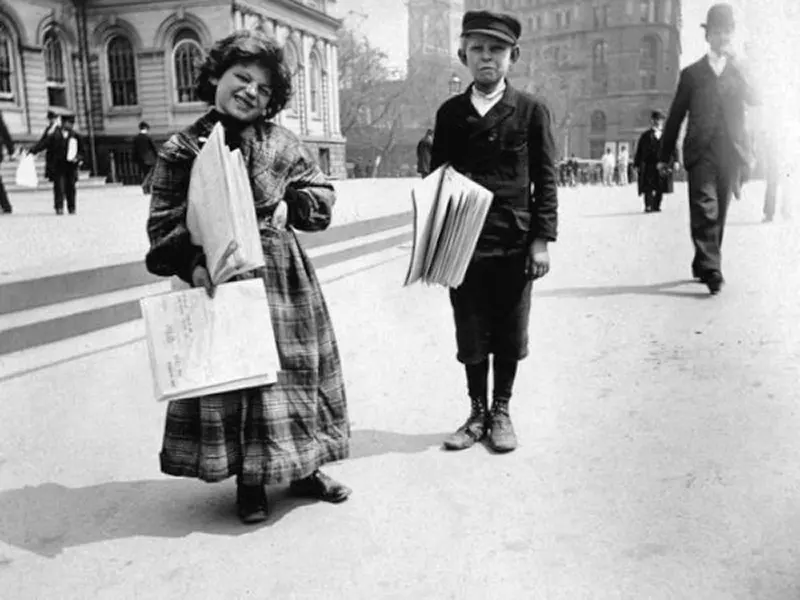 vintage street life new york city