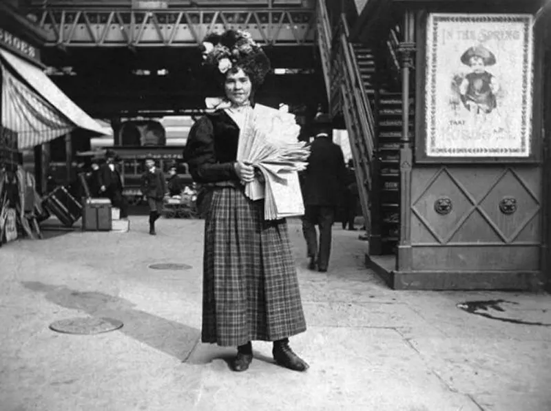 vintage street life new york city