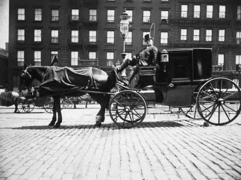 vintage street life new york city