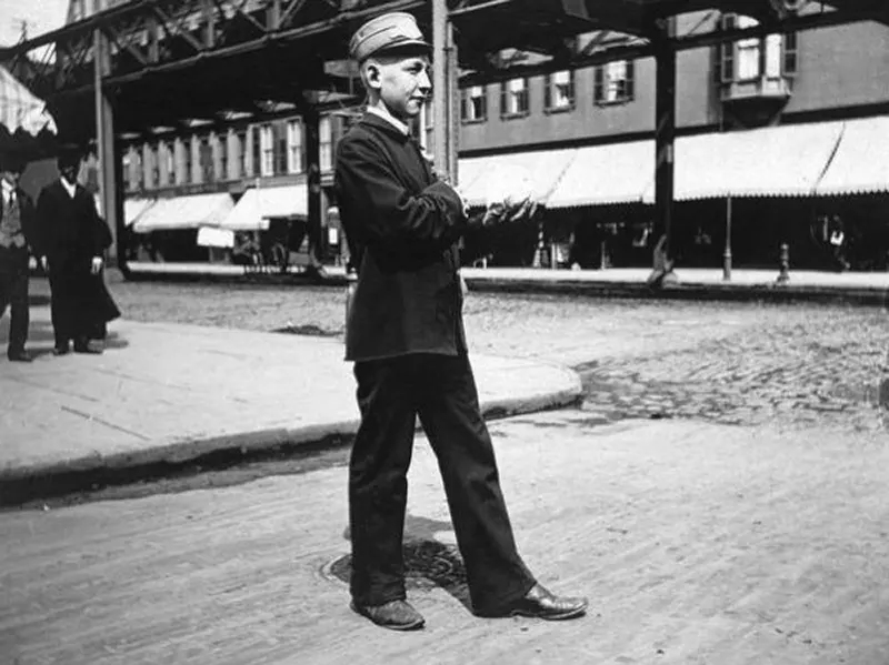 vintage street life new york city