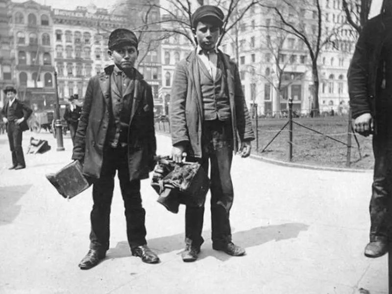 vintage street life new york city