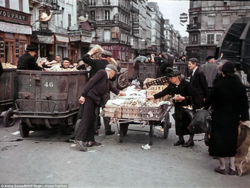 Color photos of occupied paris zucca