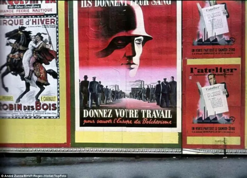 Color photos of occupied paris zucca