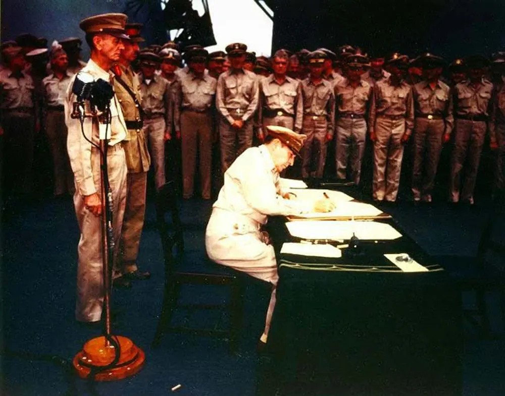 Japanese surrender ceremony photos