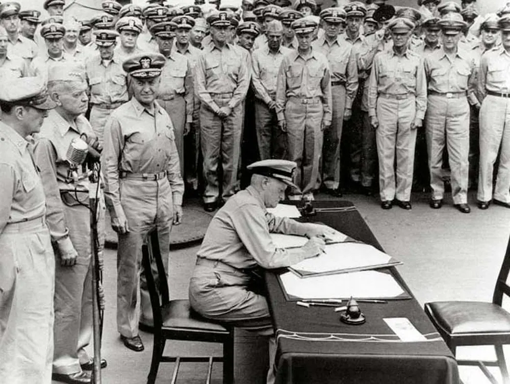 Japanese surrender ceremony photos