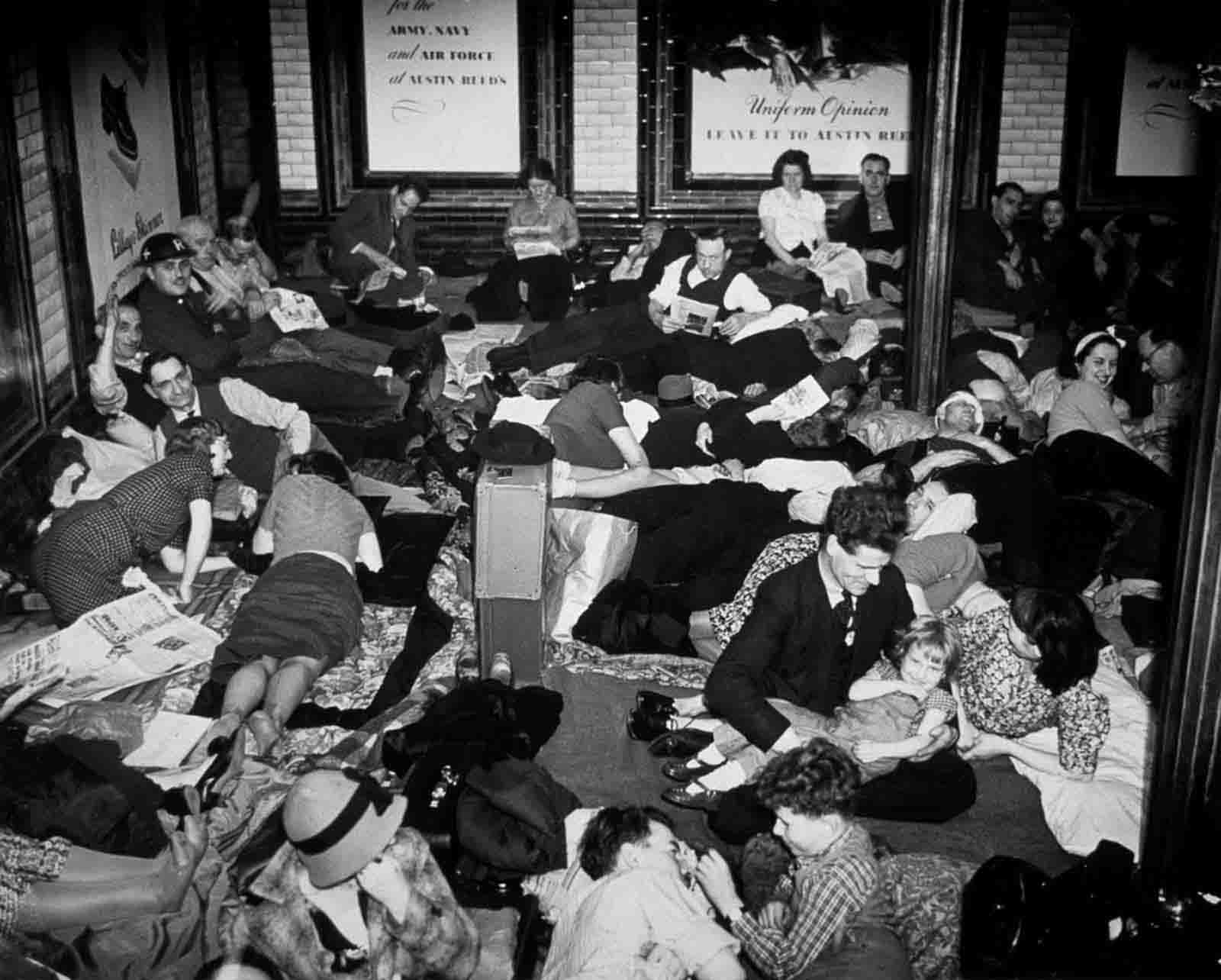 london blitz underground photos